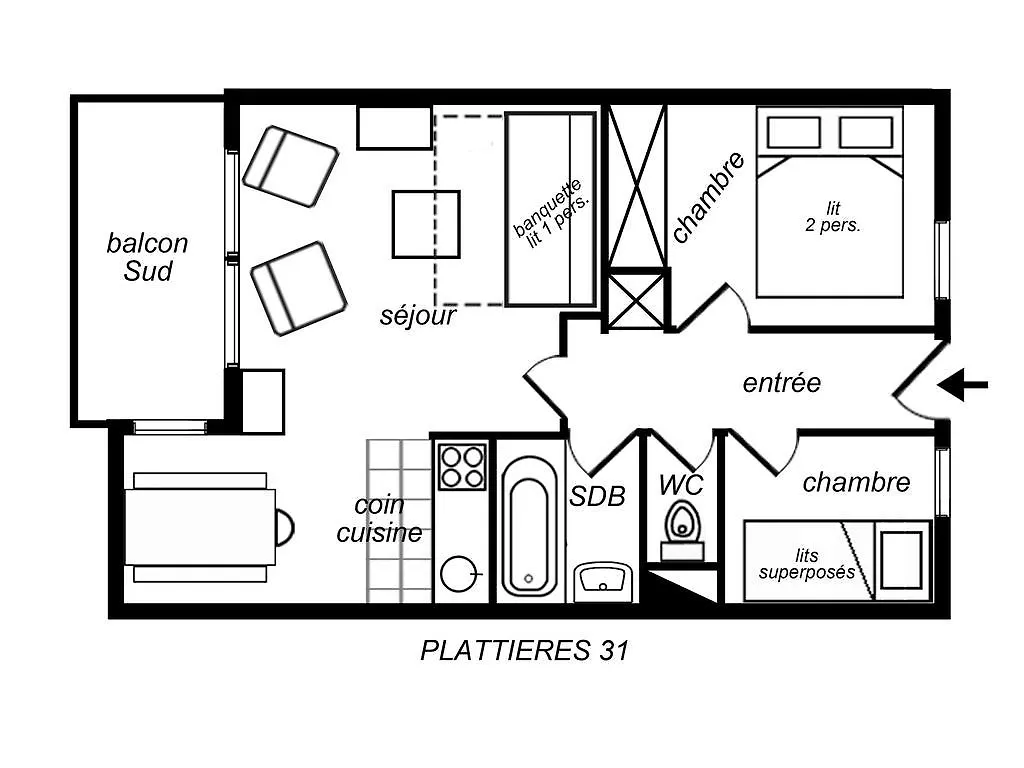 Lägenhet Residence Plattieres Méribel Frankrike